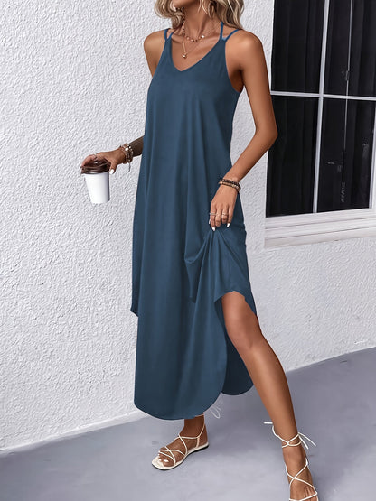 Sophie™ I Spaghetti Strap V-neck Loose Cami Dress