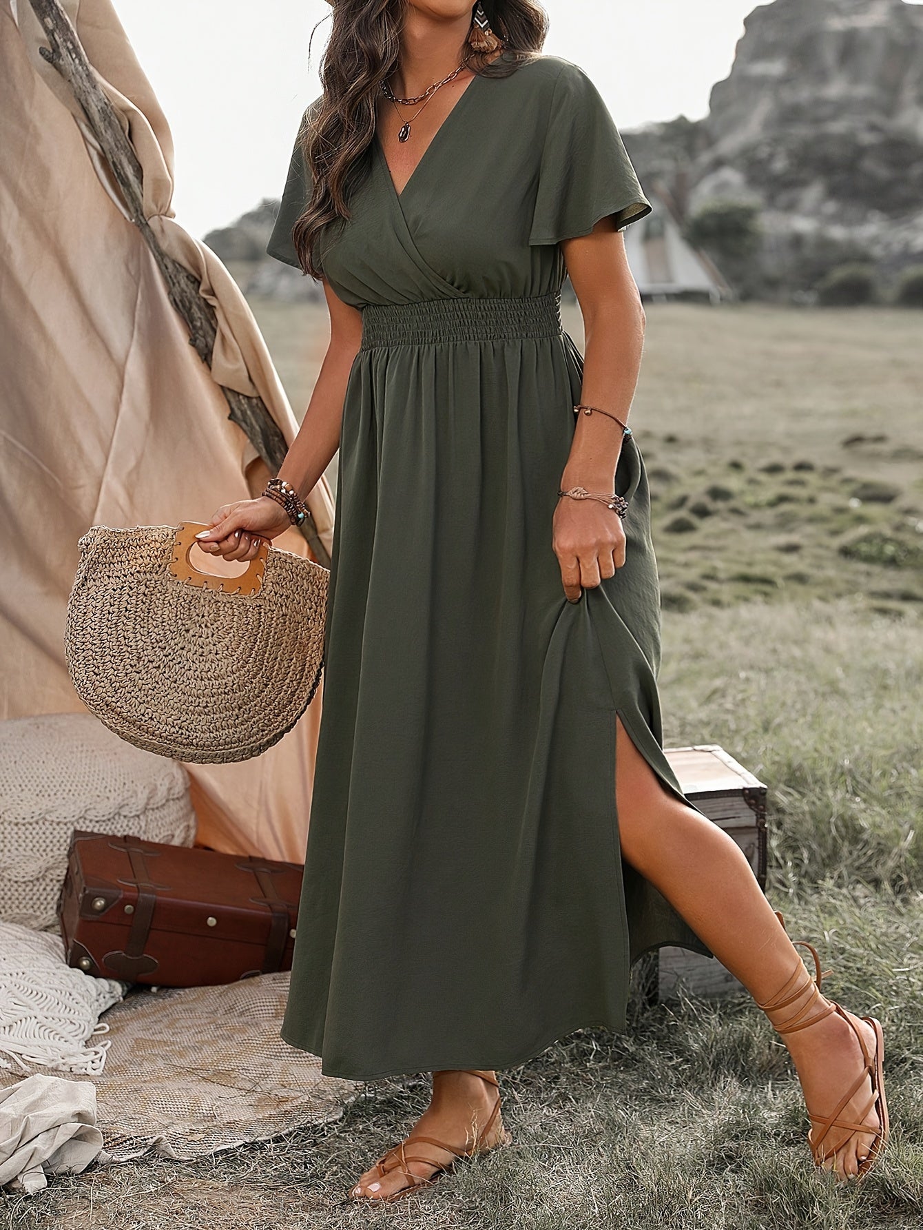 Mary™ | Elegant Summer Dress with V-Neck