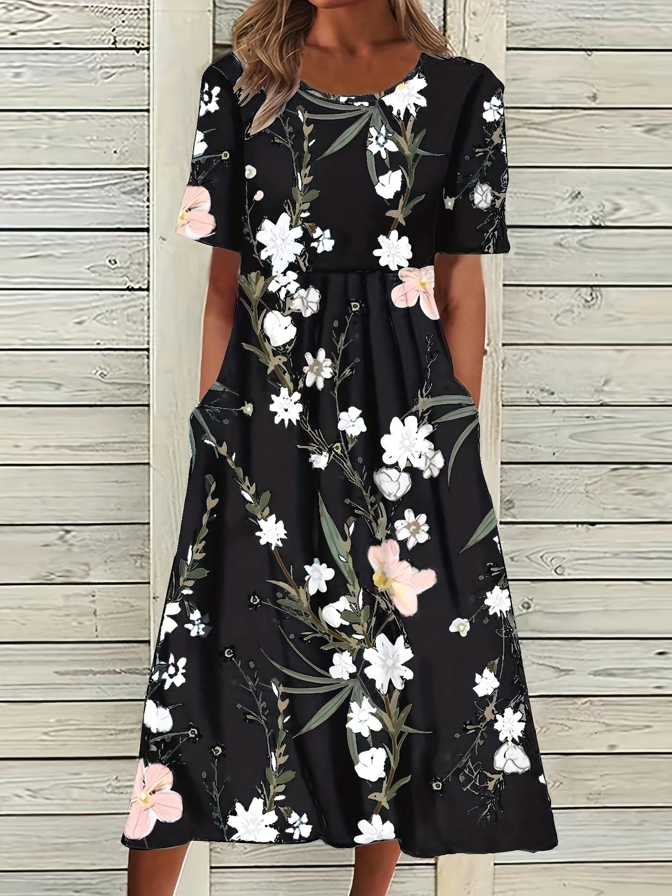 Cassandra™ | Floral Print High Waist Dress