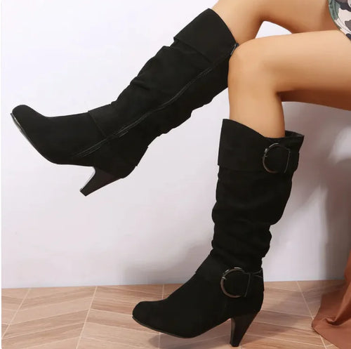 Pretyfy™ | VelvetEdge Stiletto Boots