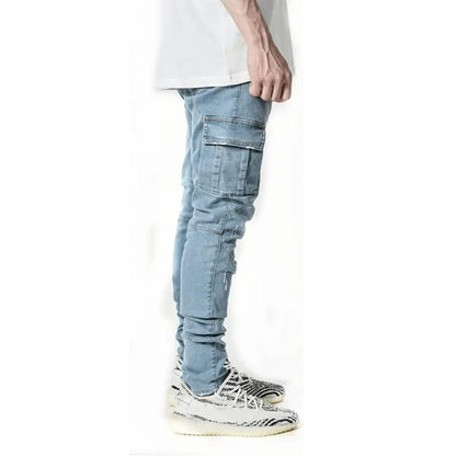 Noud™ | Casual Cotton Denim Cargo Jeans