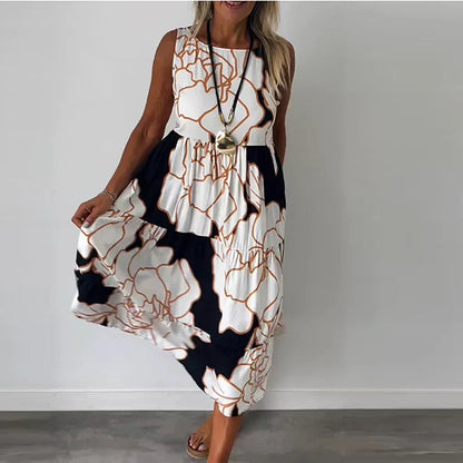 Caitlyn™ | Sleeveless Floral Maxi Dress