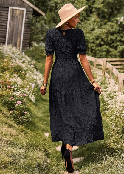 Isla™ | Romantic Smocked Maxi Dress