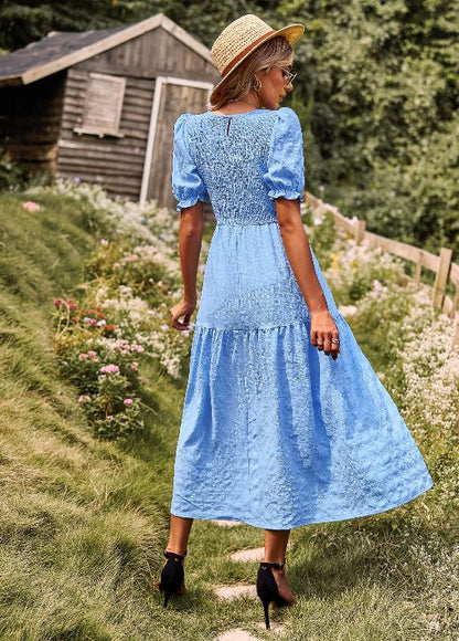 Isla™ | Romantic Smocked Maxi Dress