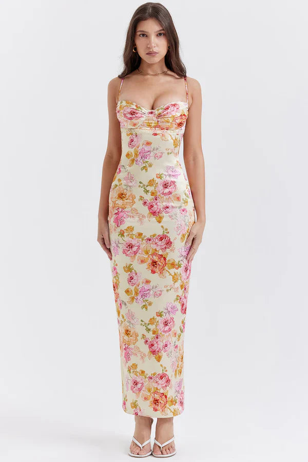 Marjolein - Floral Dress with Split