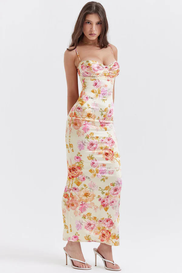 Marjolein - Floral Dress with Split