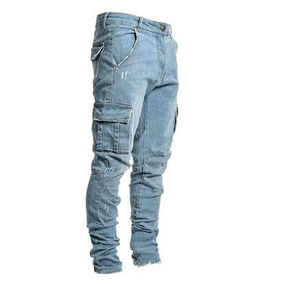 Noud™ | Casual Cotton Denim Cargo Jeans